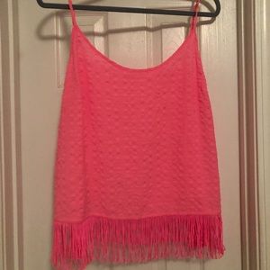 Lilly Pulitzer Fringe Hem Tank Top